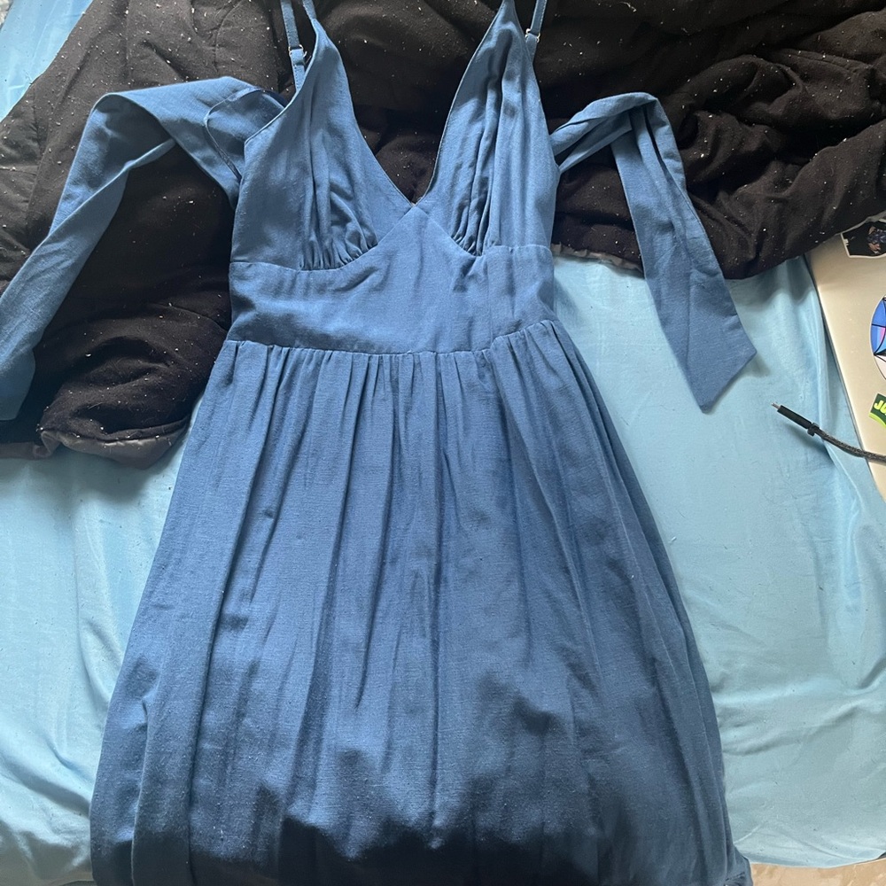 J. Jill Indigo Blue Sleeveless Tiered Maxi Dress - Picture 2 of 4